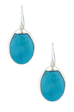 Oval Howlite Dangle Earrings