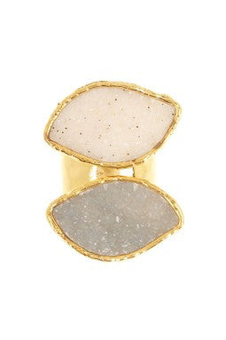 Double Marquise Druzy Ring