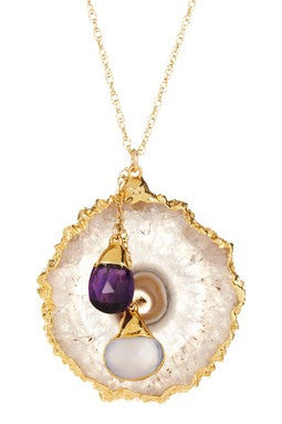 Amethyst Stalactite Pendant Necklace