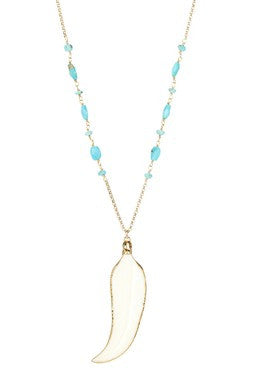 Feather & Turquoise Necklace