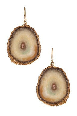 Sliced Jasper Dangle Earrings