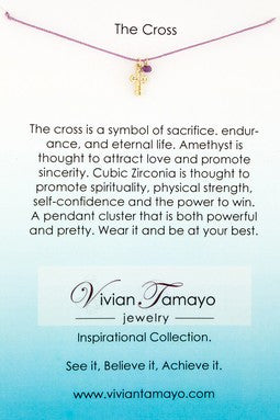 Pave CZ Cross Pendant Necklace