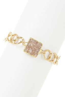 Light Amethyst Druzy Bracelet