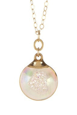 Baby Angel Aura Druzy Necklace