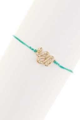 Snake Tassel CZ Bracelet