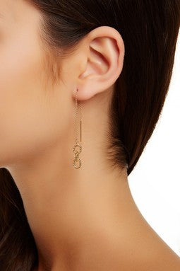 Twist Drop Link Earrings