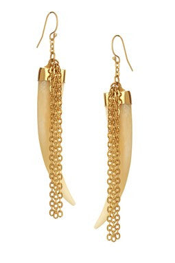 Tusk & Chain Earrings