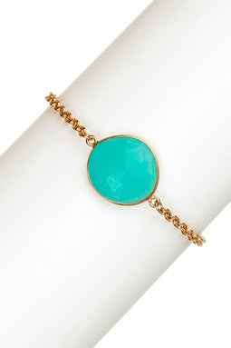 Chalcedony Bezel Bracelet