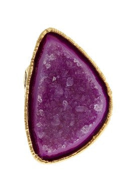 Passion Pink Druzy Ring