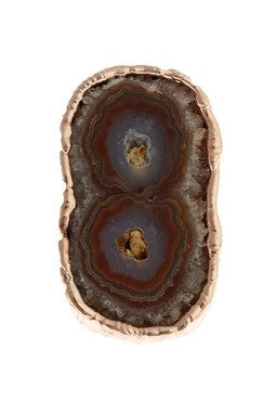 Rosy Brown Double Stalactite Ring