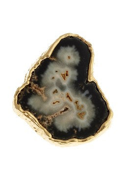 Hunter Green Jasper Stalactite Ring