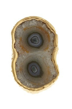 White Smoke Double Stalactite Ring