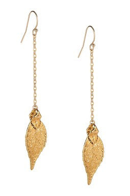 Evergreen Leaf Dangle Earrings