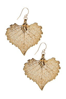 Cottonwood Leaf Earrings