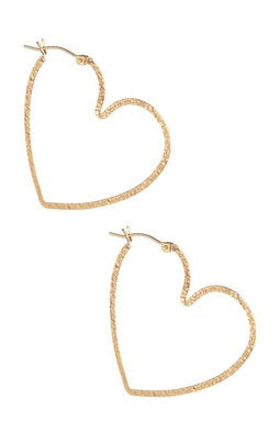 Heart Hoop Earrings