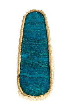 Chrysocolla Cabochan Ring