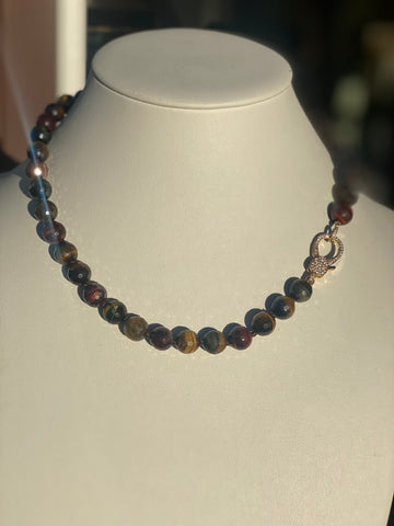 Tiger Eye Beaded Necklace