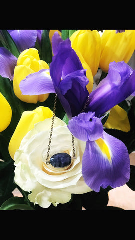 Blue Sapphire Pendant Necklace